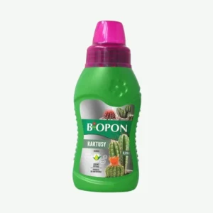 Biopon nawóz do kaktusów 0,25 l – płynny, wspiera zdrowy wygląd i pobudza rośliny do kwitnienia, idealny do pielęgnacji kaktusów i sukulentów.