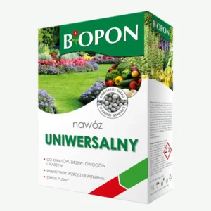 Biopon nawóz uniwersalny 1 kg – granulowany do kwiatów, drzew owocowych i warzyw, wspiera intensywny wzrost, kwitnienie i obfite plony.