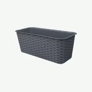 Skrzynka balkonowa rattan antracyt 40 cm Verdenia
