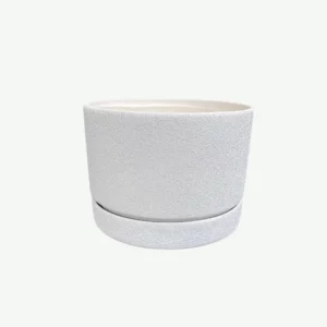 Doniczka ceramiczna półwalec 14 cm biały