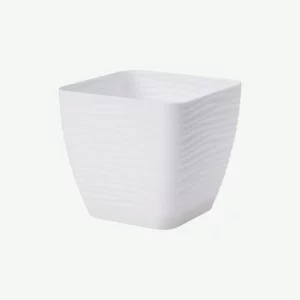 Doniczka Sahara Petit kwadrat 19x19 cm biały