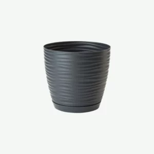 Doniczka Sahara Petit okrągła 11 cm antracyt