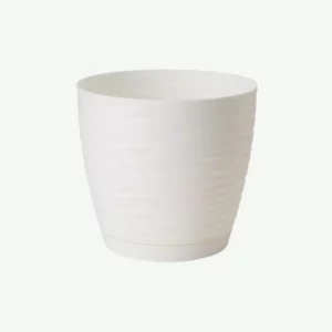 Doniczka Sahara Petit okrągła 11 cm biały