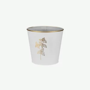 Osłonka metalowa Basiliana 14 cm biały Verdenia